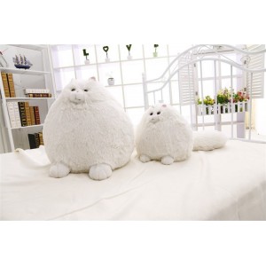 Pure White Cat forma de algodón cojín del sofá de felpa 30 cm 50 cm Embrace Throw almohada Home dormitorio decoración regalo asiento almohada casa y jardín ali-62549629